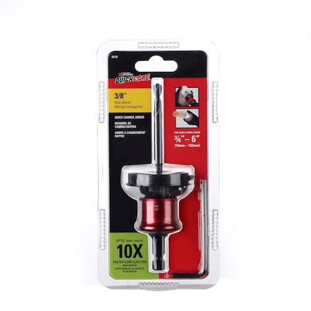 Blu-Mol Xtreme 3/8" QuickCore Quick Change Arbor Assembly w/Pilot Bit and Hex Key E0100228